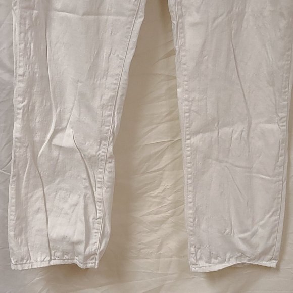Lucky & Blessed L&B Womens 24 White Distressed Straight Leg Stretch Jeans 44x32 - Picture 3 of 11